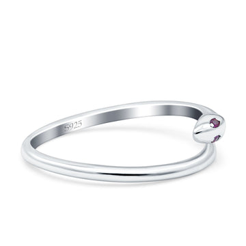 Snake Oxidized Band Solid 925 Sterling Silver Thumb Ring (6mm)